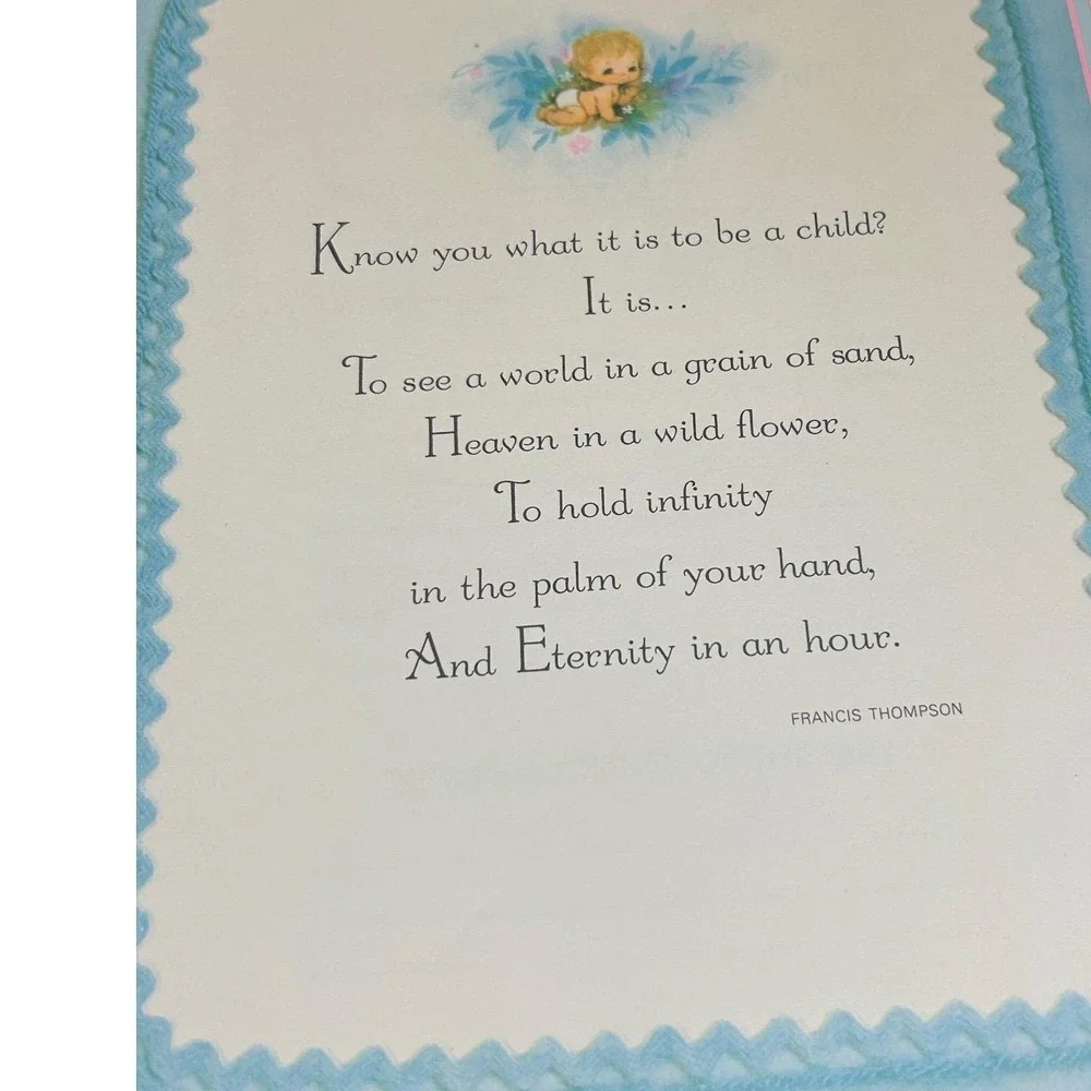 Hallmark Baby Keepsake Album Kids OS Blue‎ Paper Vintage Duckling Rare